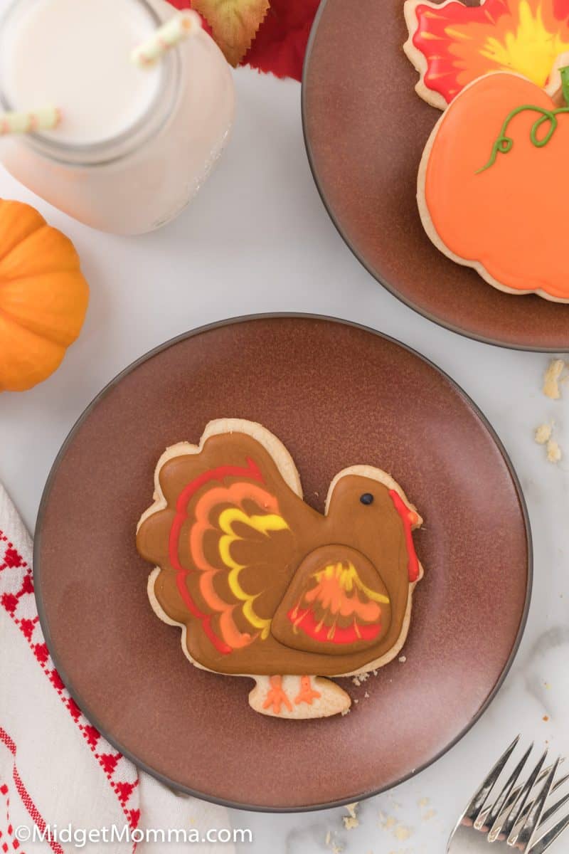 Turkey Thanksgiving Sugar Cookies