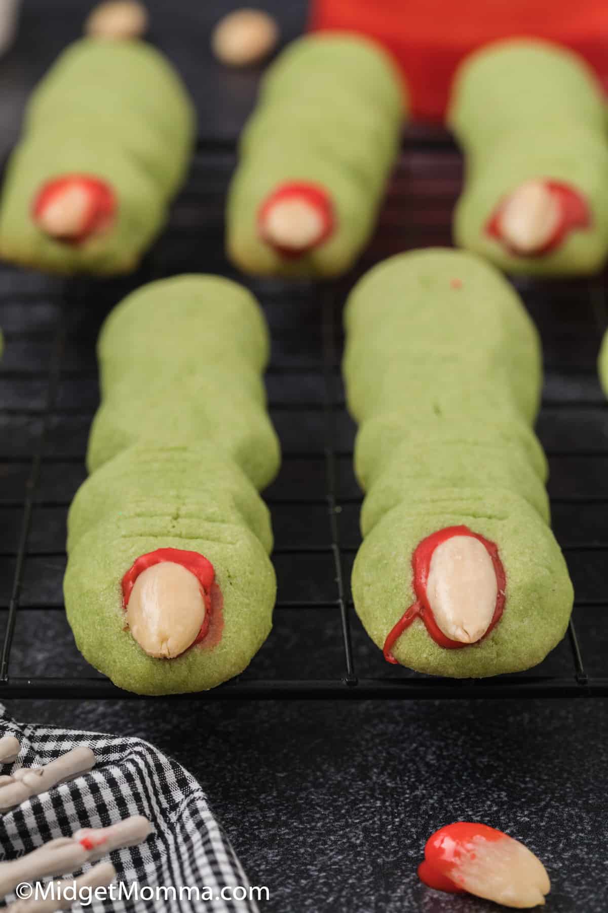 witch finger halloween sugar cookies