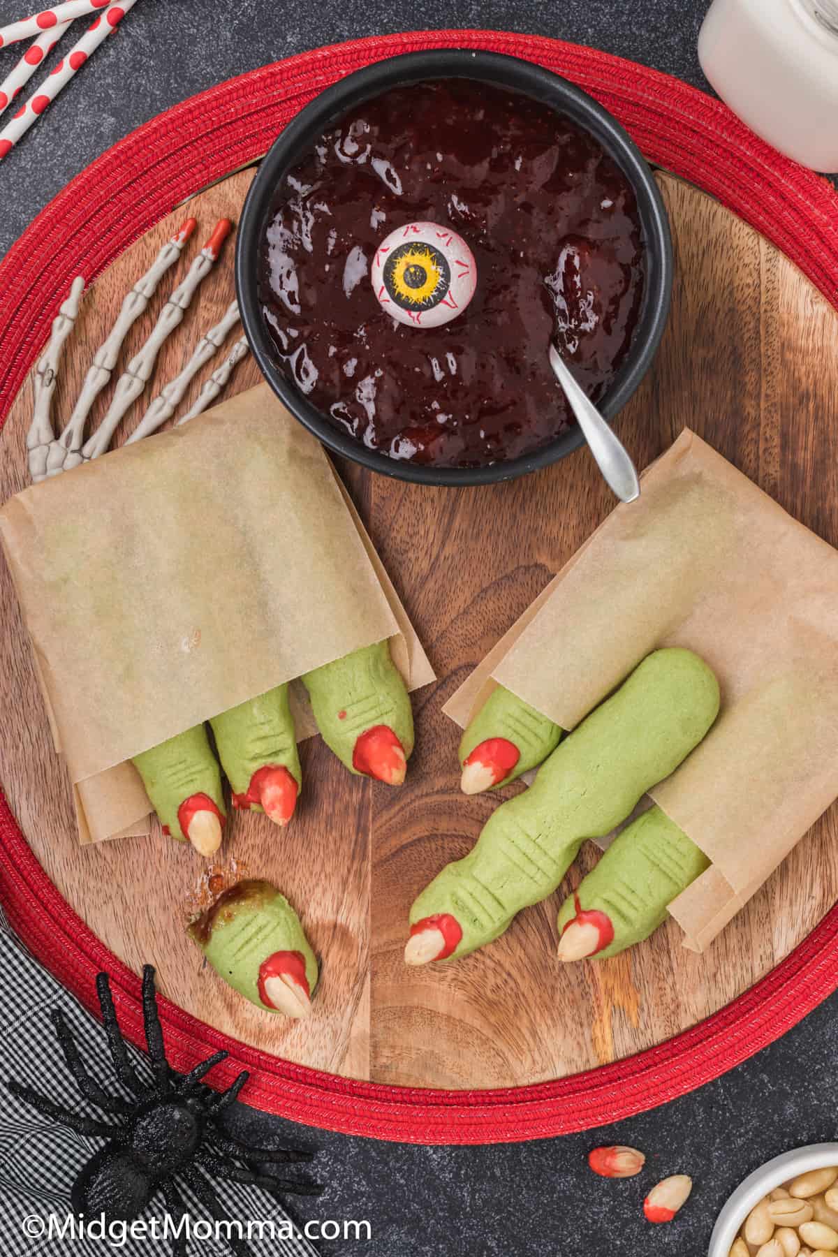 witch finger halloween sugar cookies