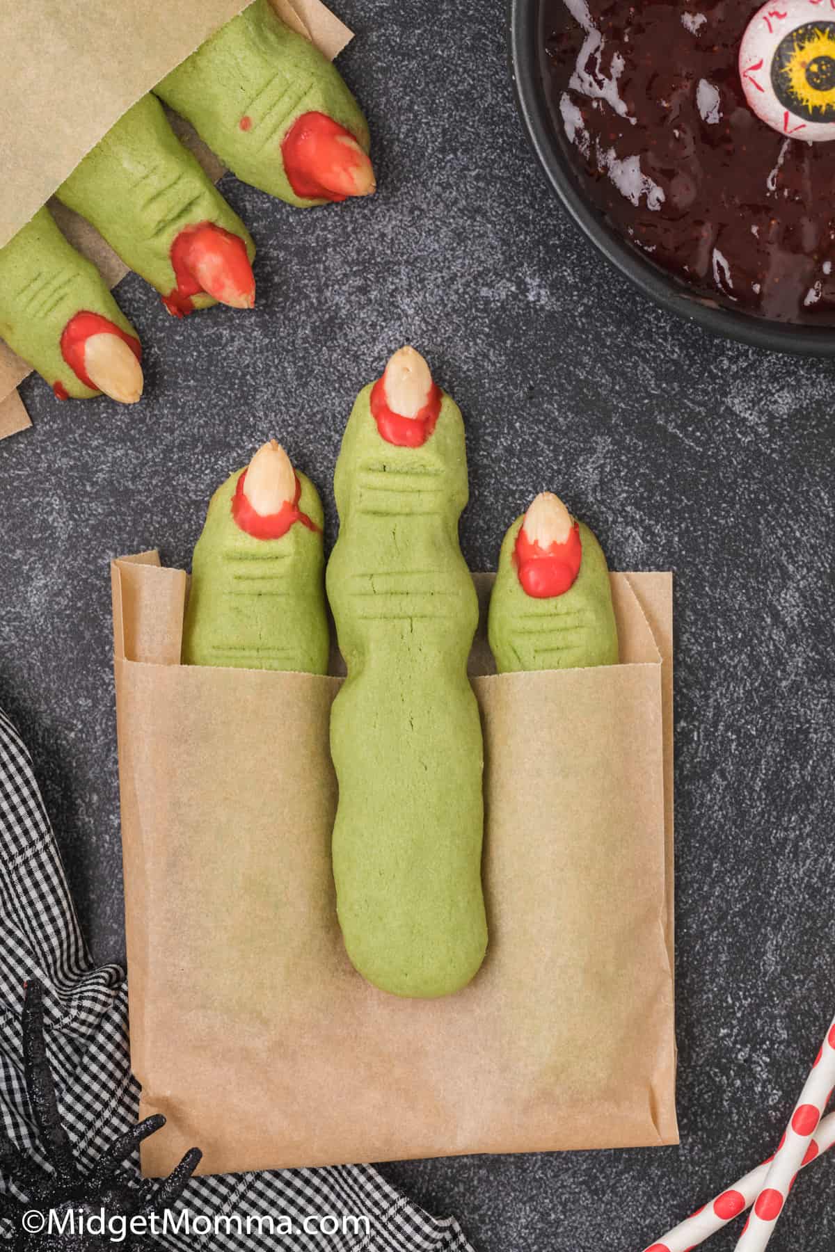 witch finger halloween sugar cookies