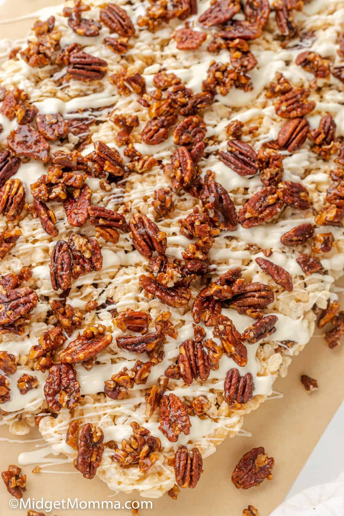 Candied Pecan Rice Krispie Treats Recipe