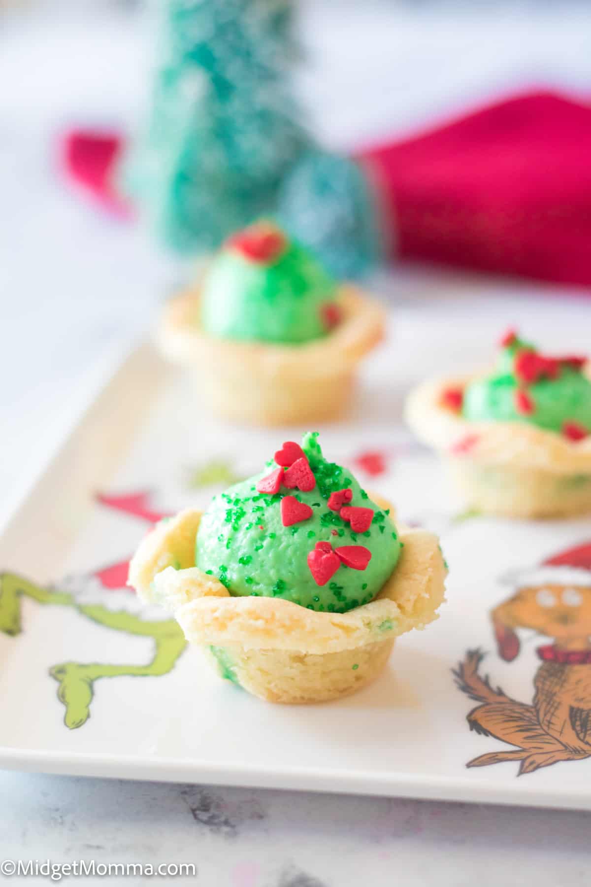 Grinch Sugar Cookie Cups