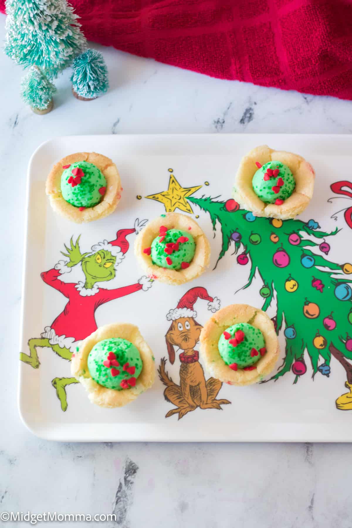 Grinch Sugar Cookie Cups