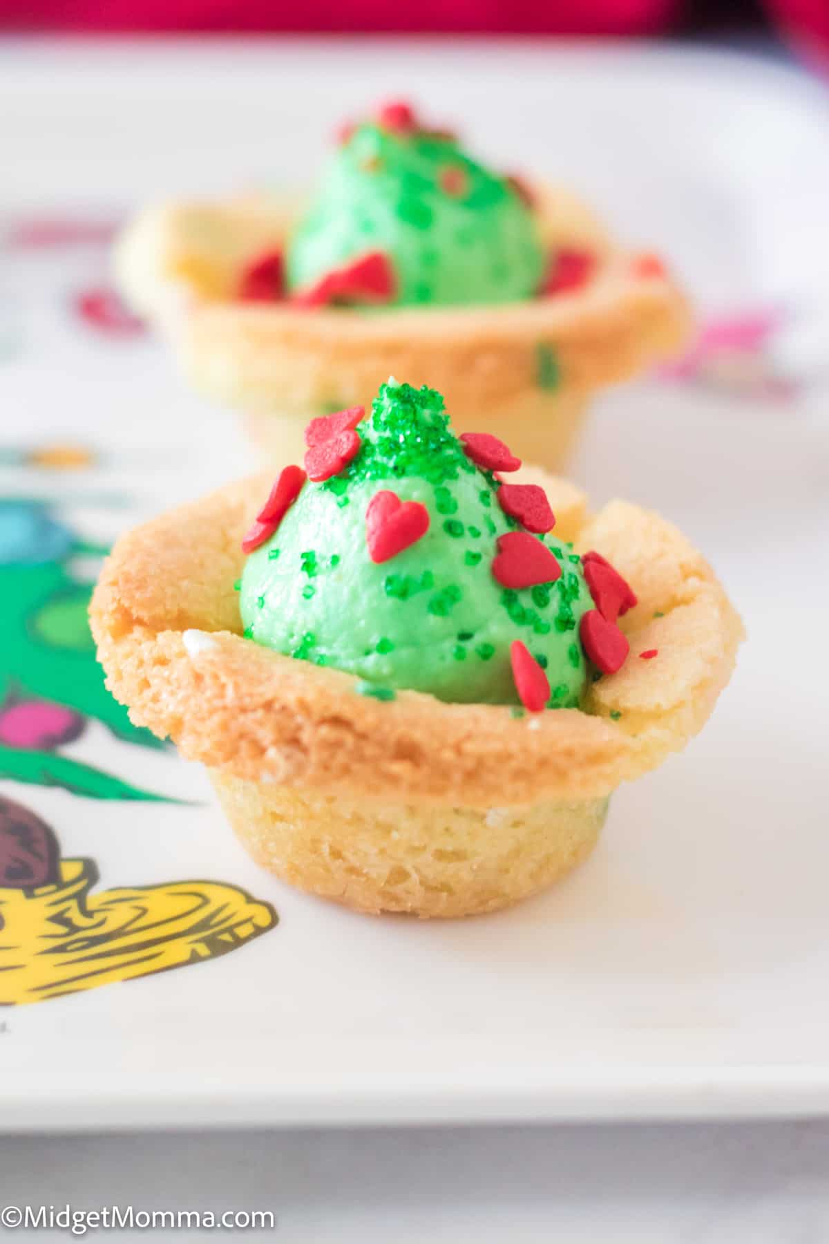 Grinch Sugar Cookie Cups