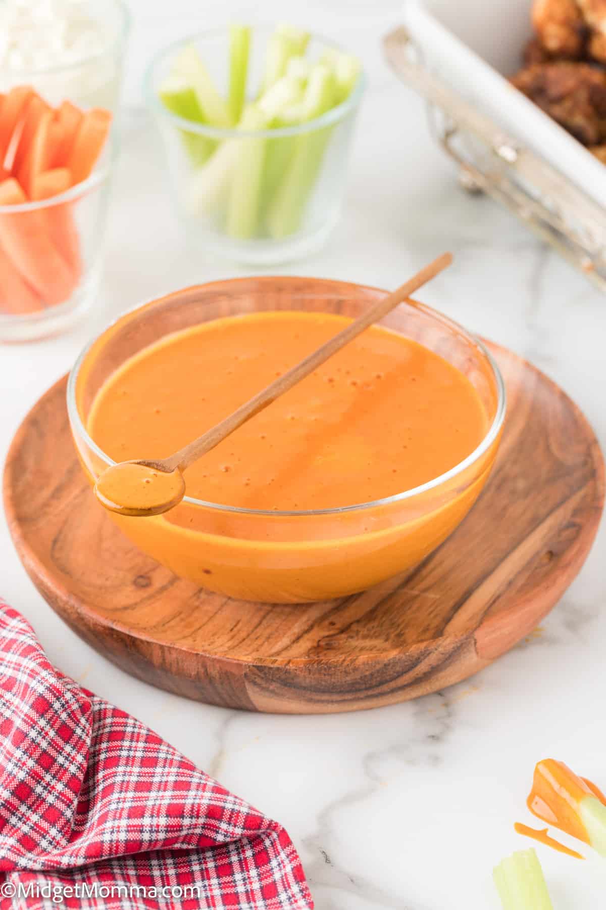 homemade buffalo sauce recipe in a bowl