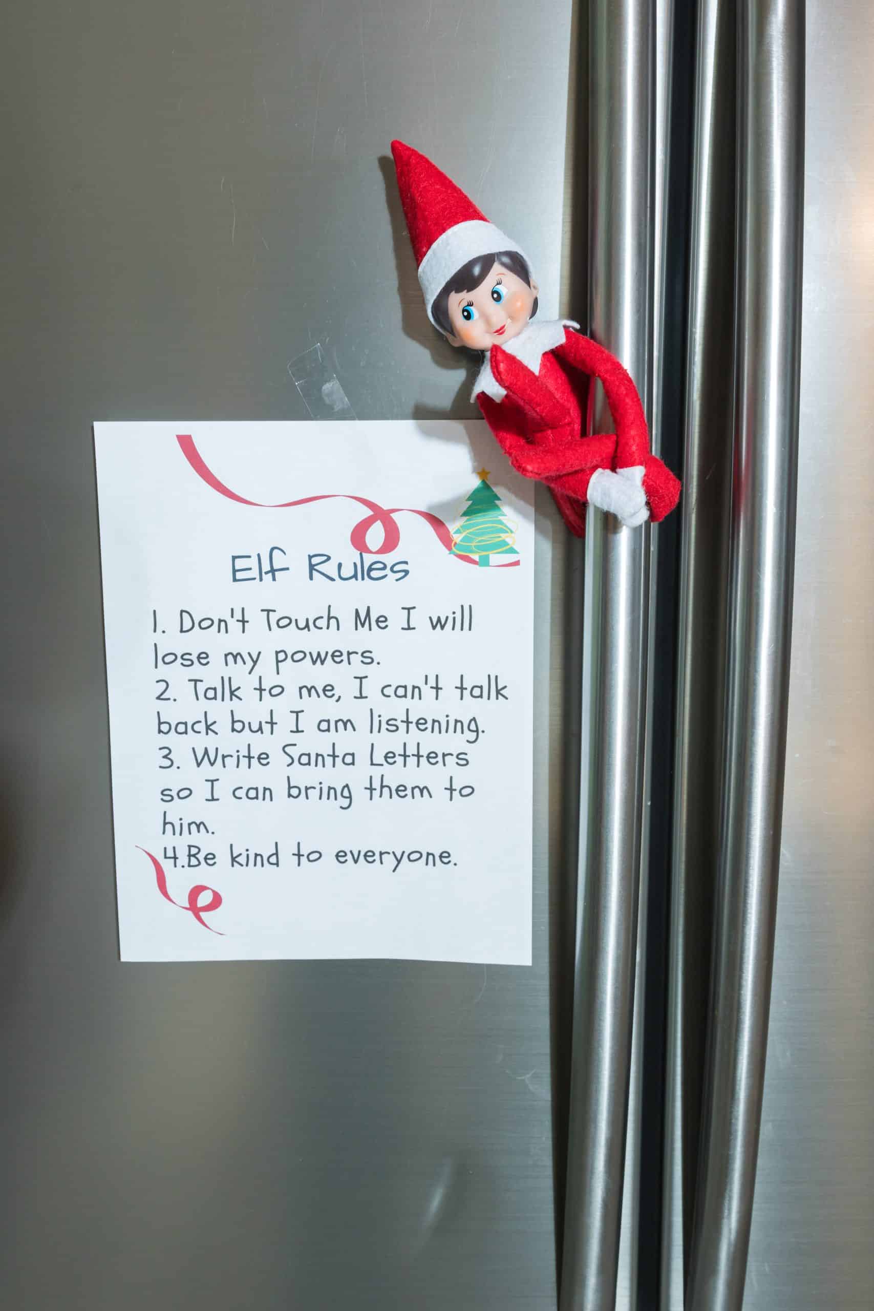 elf on the shelf rules printable