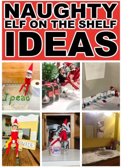 Naughty elf on the shelf ideas.