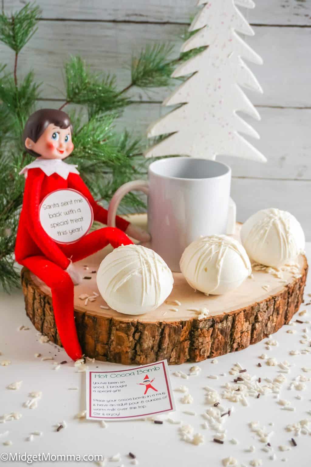 Snowball Hot Cocoa Bombs + Printable Instruction Card & Tag!