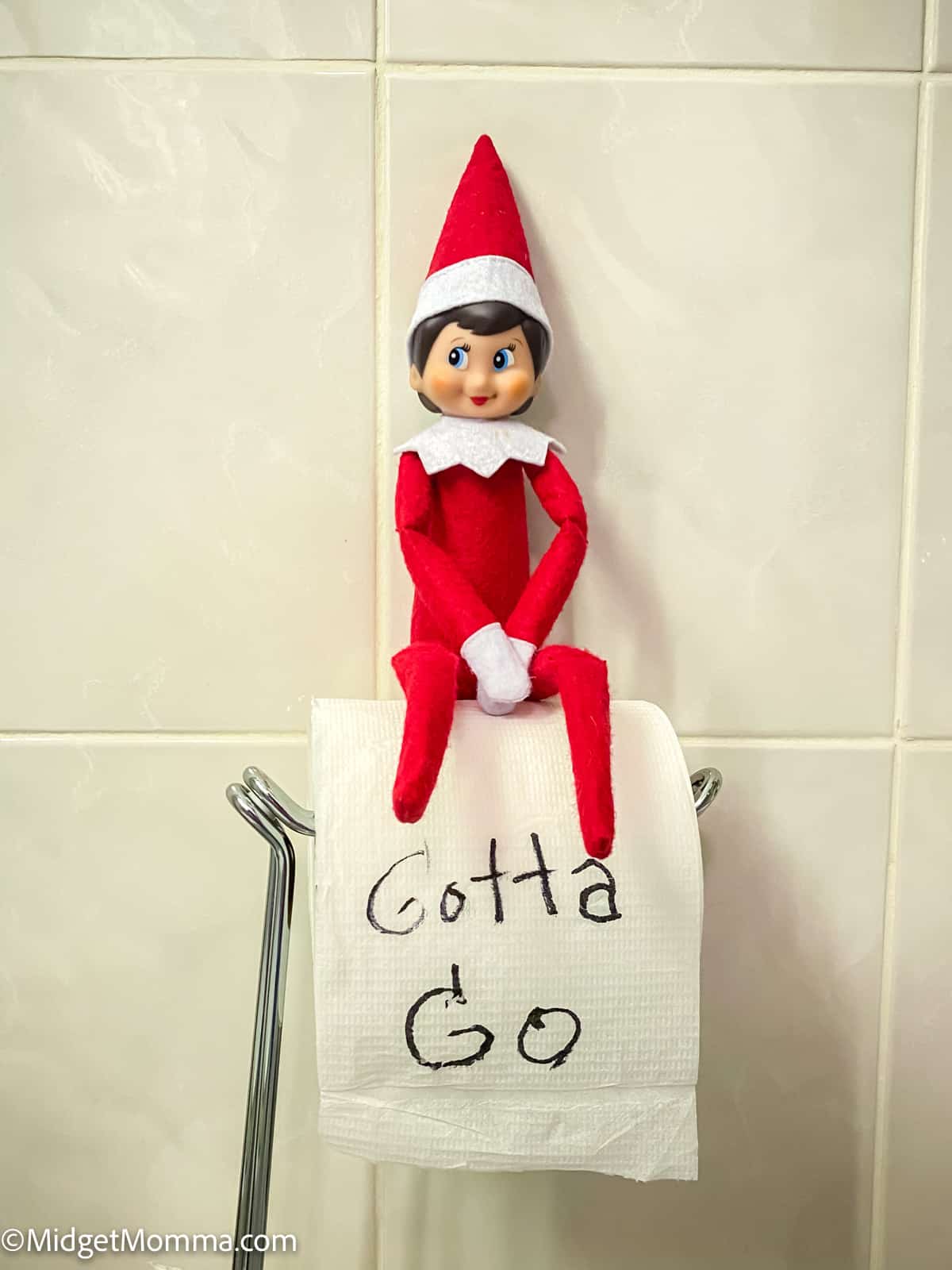 elf on the bathroom idea - drawing on toilet paper