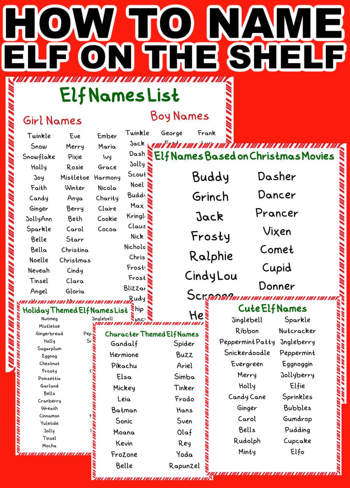 elf on the shelf names 