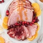 Baked Ham with Cranberry Orange Glaze