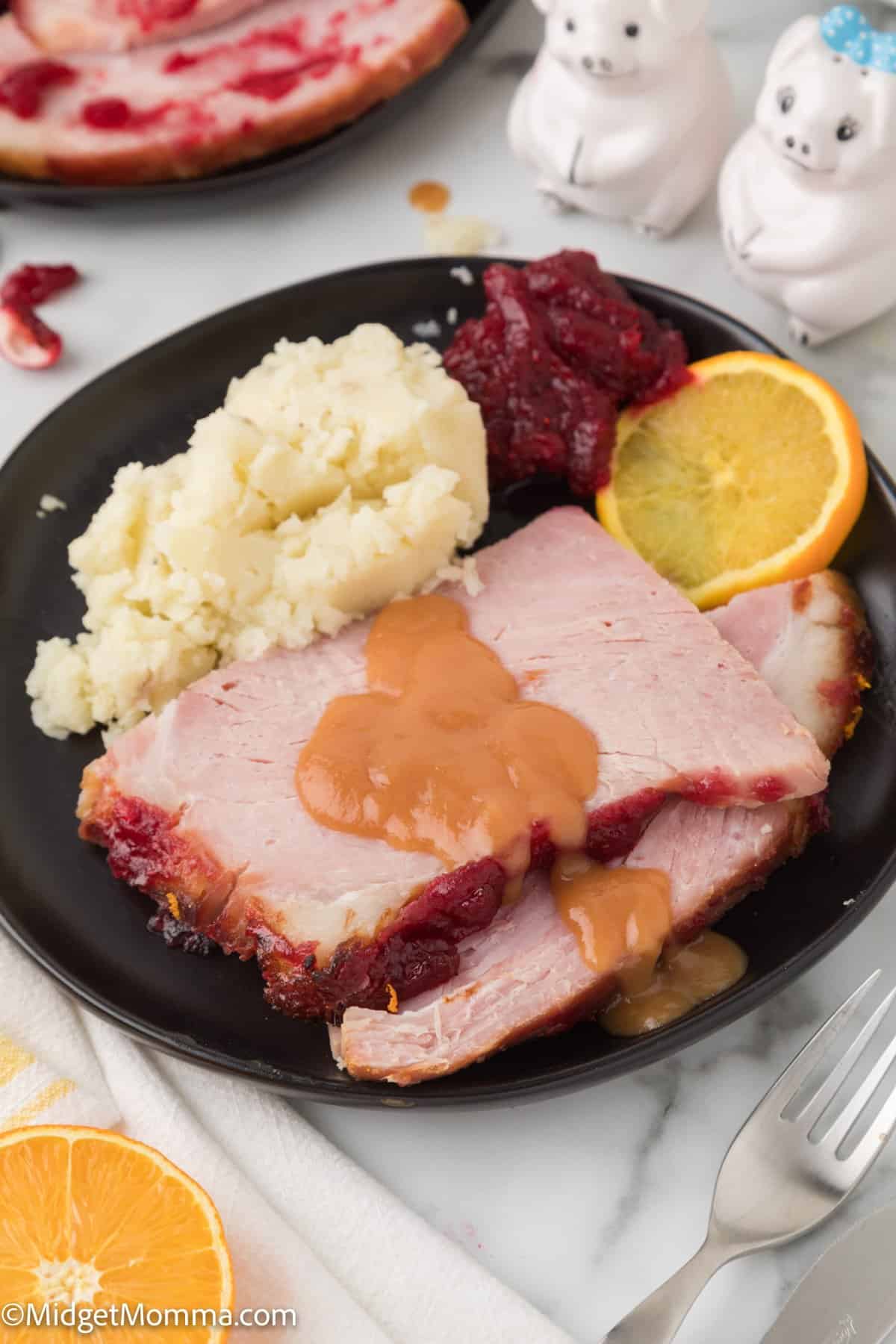 Baked Ham with Cranberry Orange Glaze