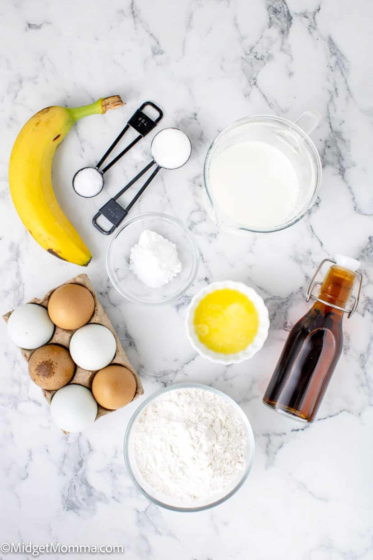 Banana Pancake ingredients