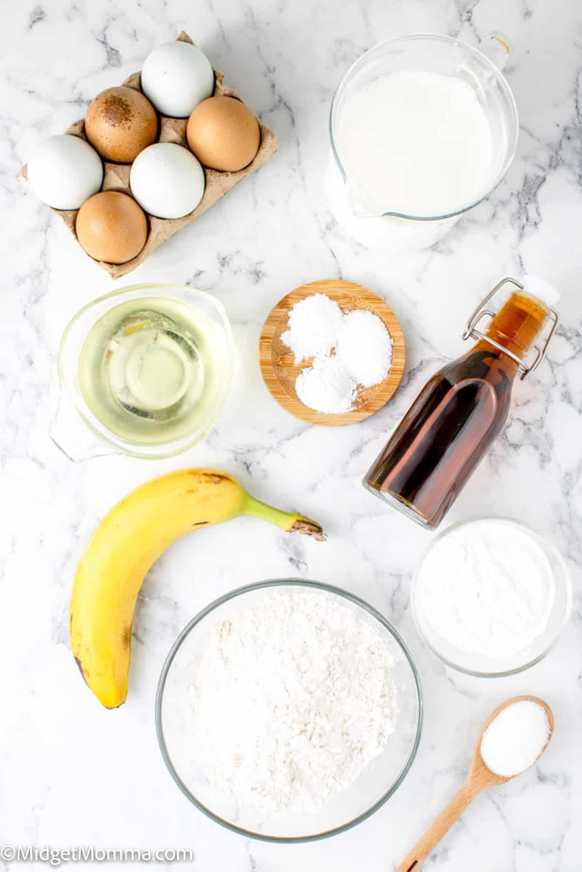 Banana Waffles ingredients