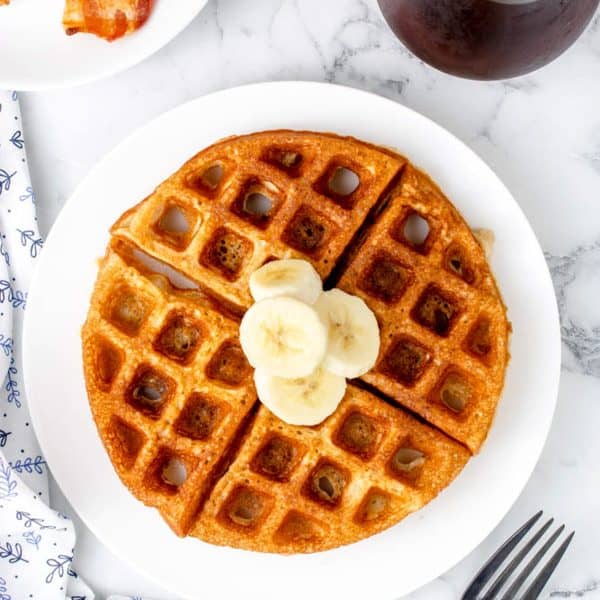 Banana Waffles Recipe • MidgetMomma