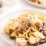 Chicken Tetrazzini Recipe on a plate