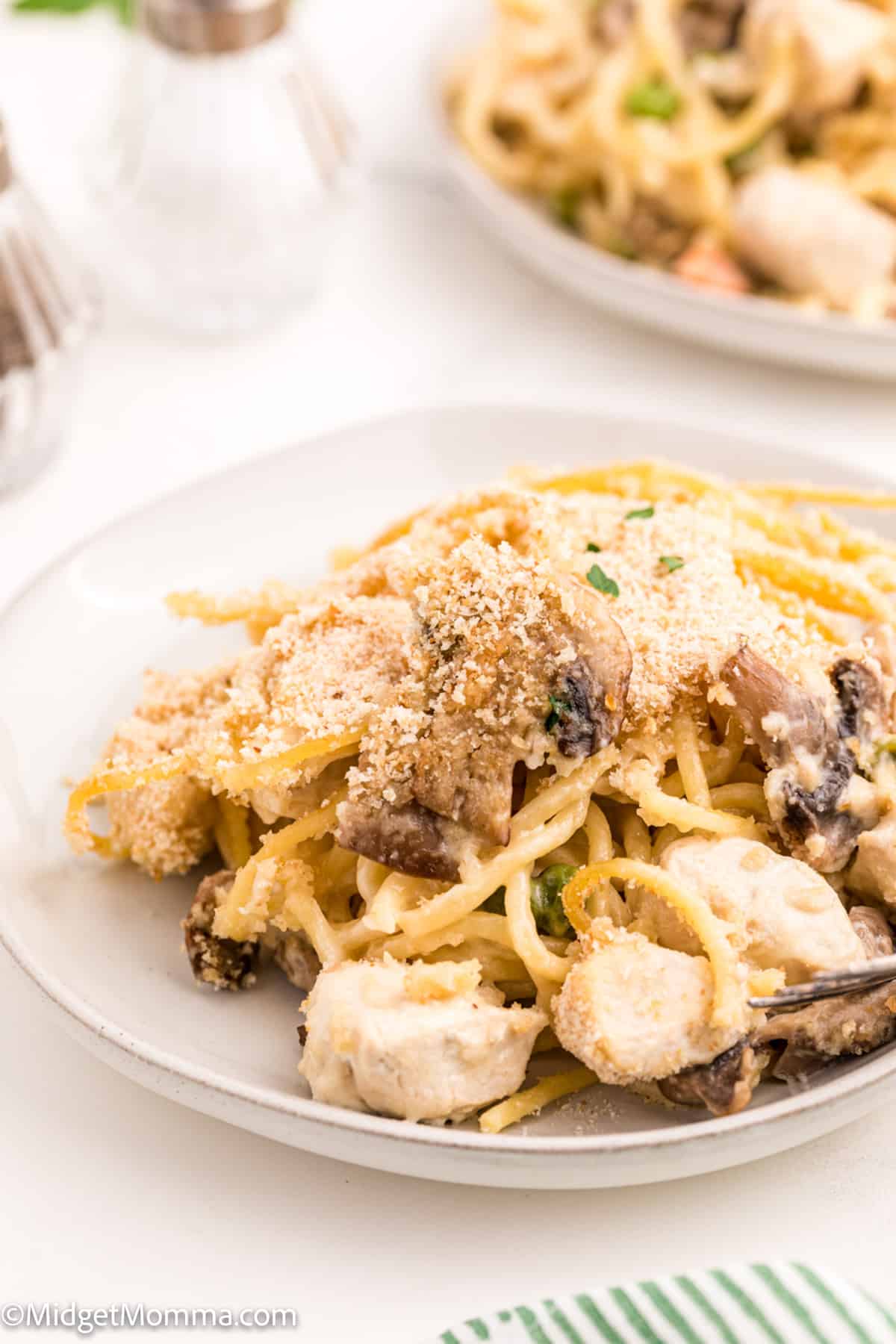 Chicken Tetrazzini Recipe on a plate