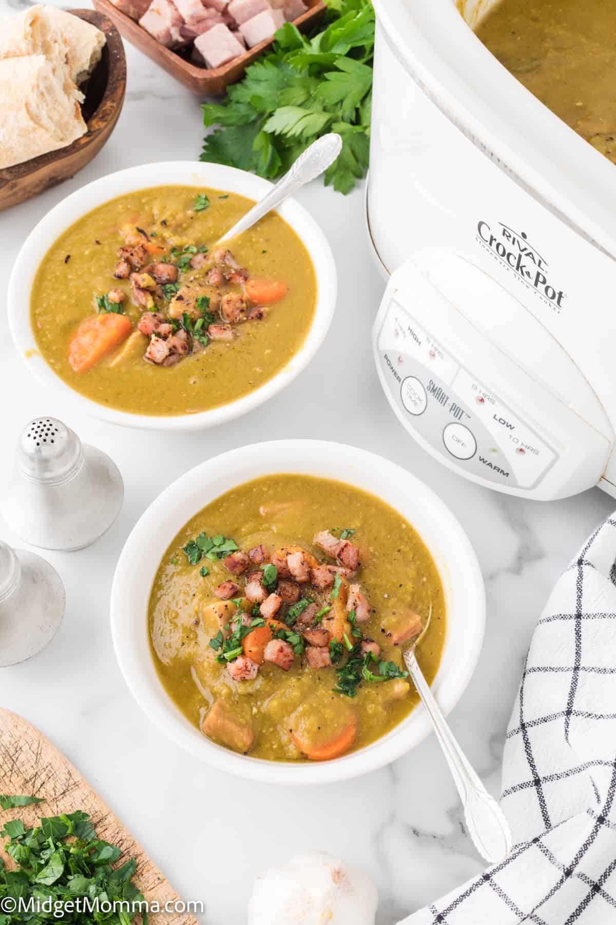 Instant Pot or Slow Cooker Split Pea Soup - Slow Cooker or