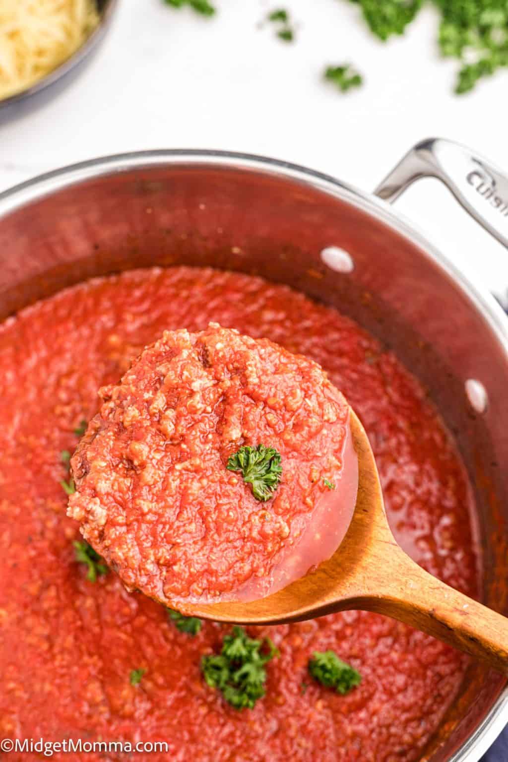 Homemade Spaghetti Meat Sauce Recipe • MidgetMomma