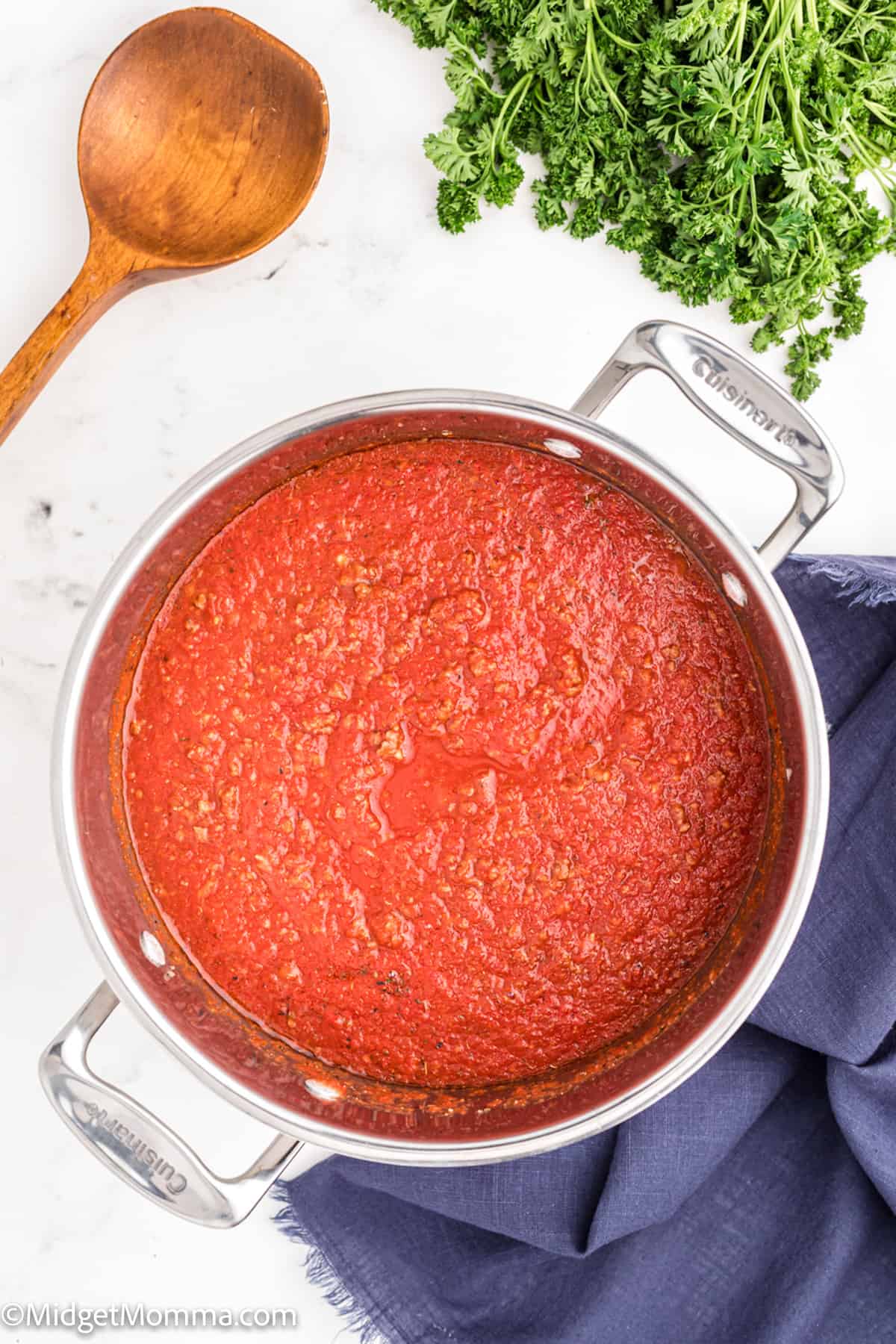 cooked Spaghetti Meat Sauce Recipe in a pot