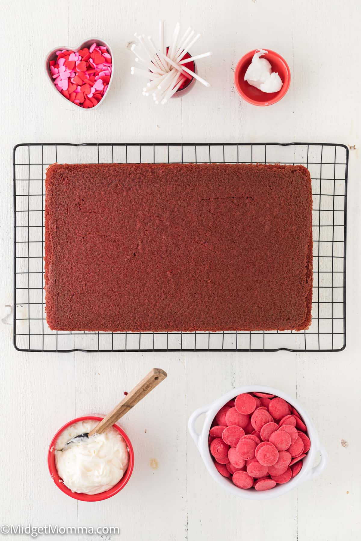 Valentine's Day Red Velvet Cake Pops ingredients