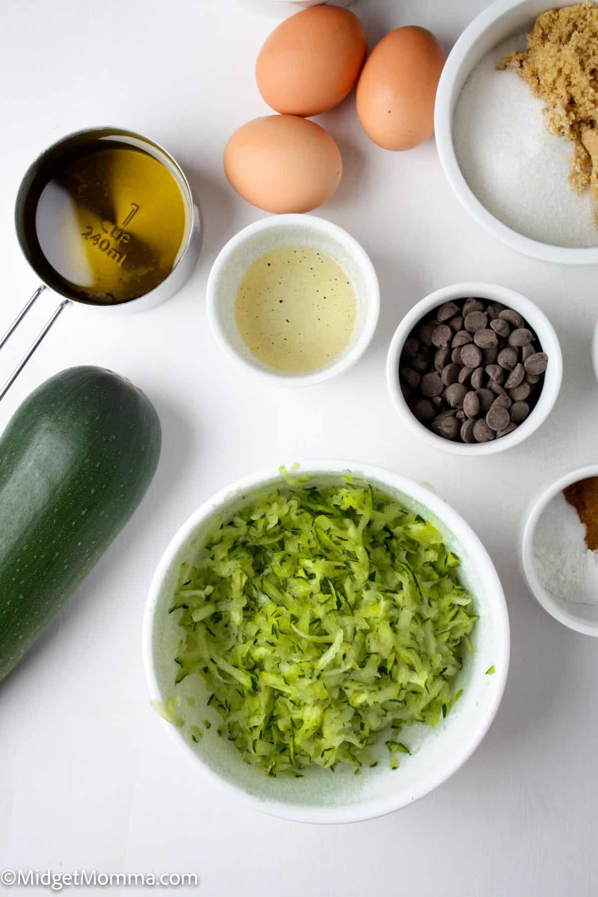 Chocolate Chip Zucchini Bread ingredients