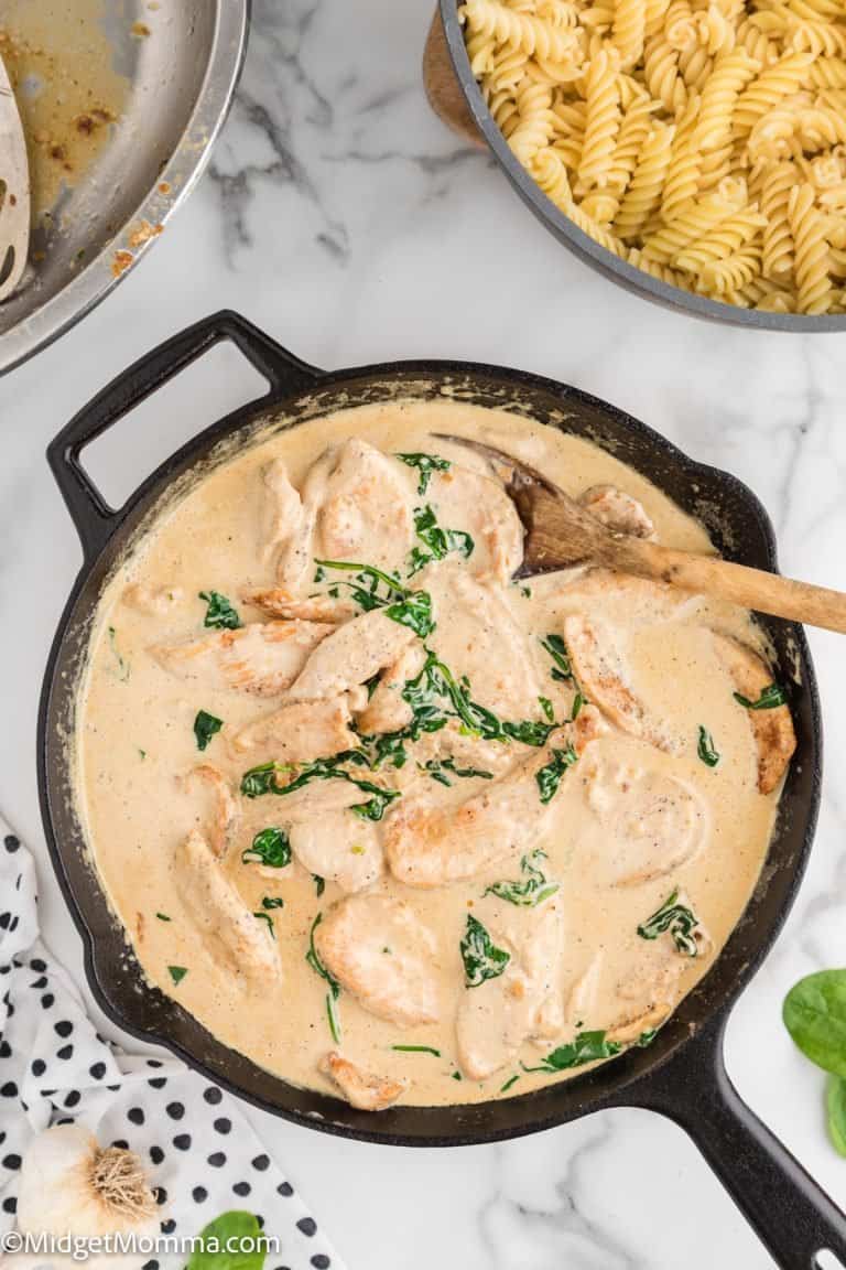 Creamy Garlic Chicken Pasta with Spinach