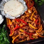 Sheet pan chicken Fajitas