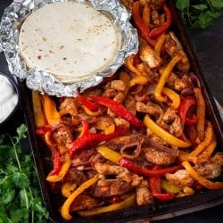 Sheet pan chicken Fajitas