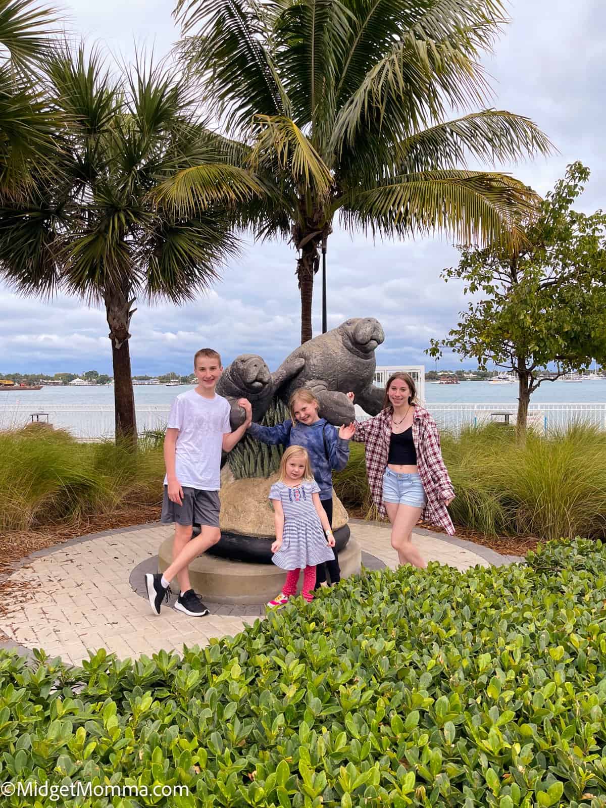 manatee statue at manatee lagoon in fort lauderdale florida