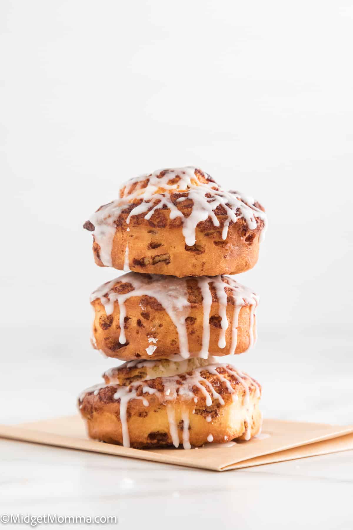 stack of air fryer cinnamon rolls