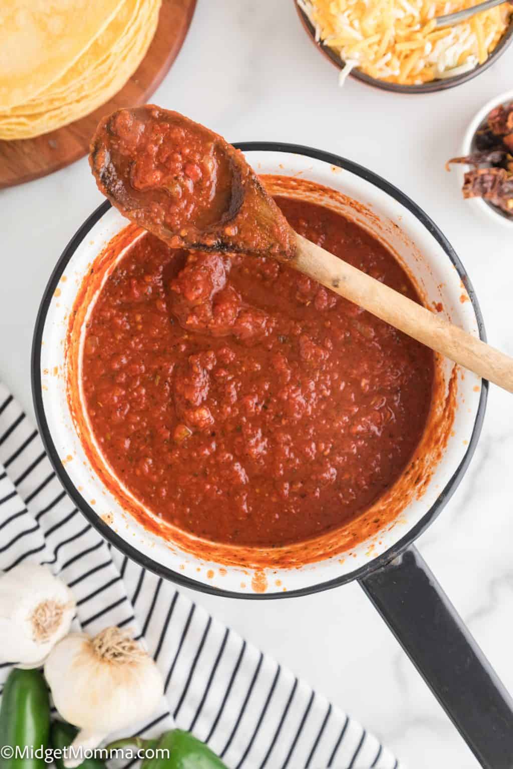 Authentic Homemade Red Enchilada Sauce Recipe • MidgetMomma