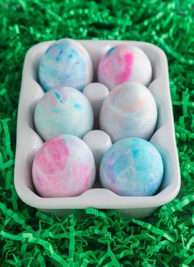 Cool Whip Dyed Easter Eggs