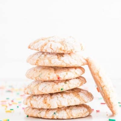 stack of Funfetti Cool Whip Cookies