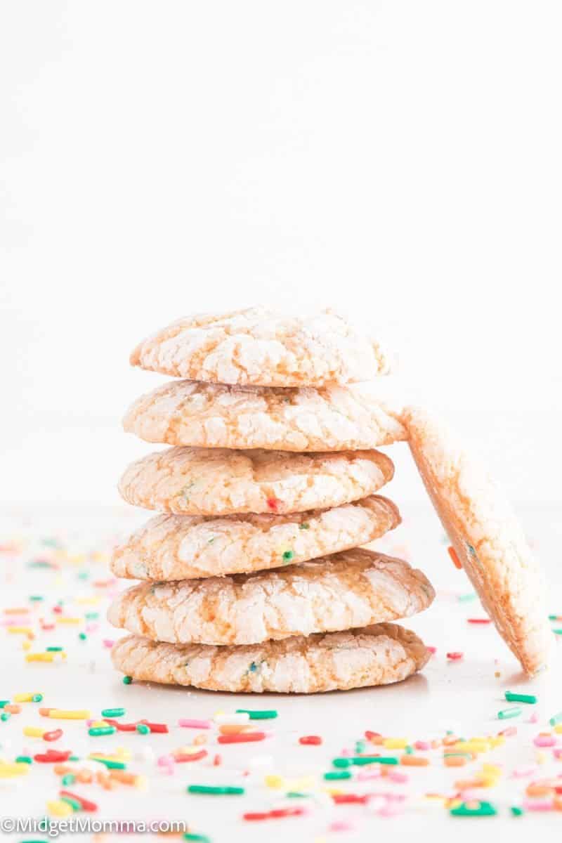 stack of Funfetti Cool Whip Cookies