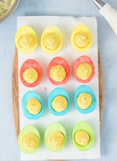 Pastel Easter Deviled Eggs Recipe