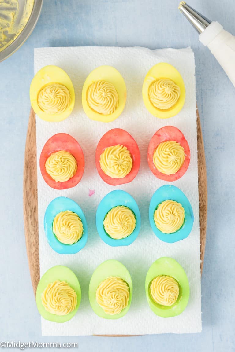 Pastel Colored Easter Deviled Eggs Recipe (Perfect for Easter!)