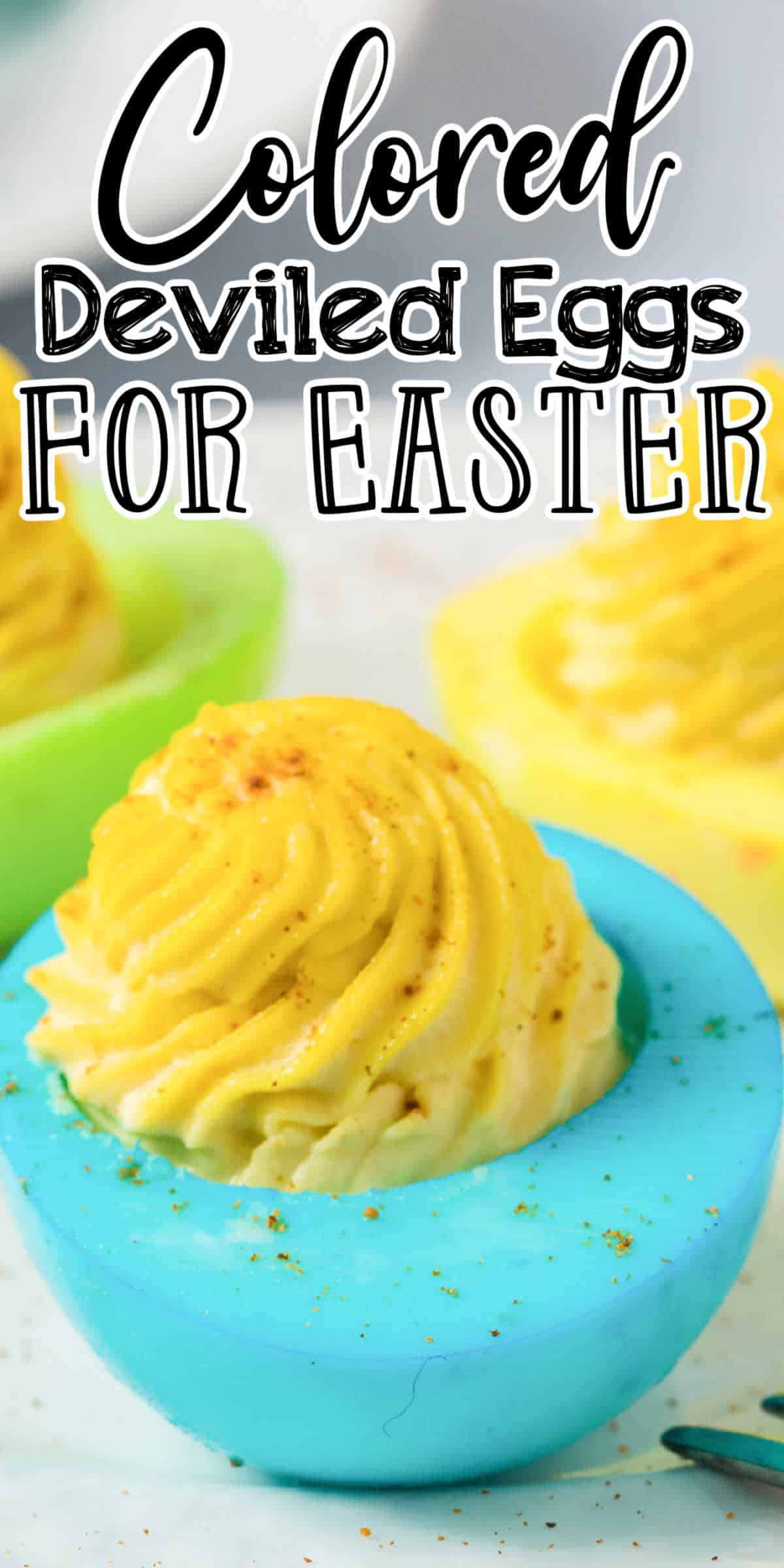 Pastel Colored Easter Deviled Eggs Recipe (Perfect for Easter!)