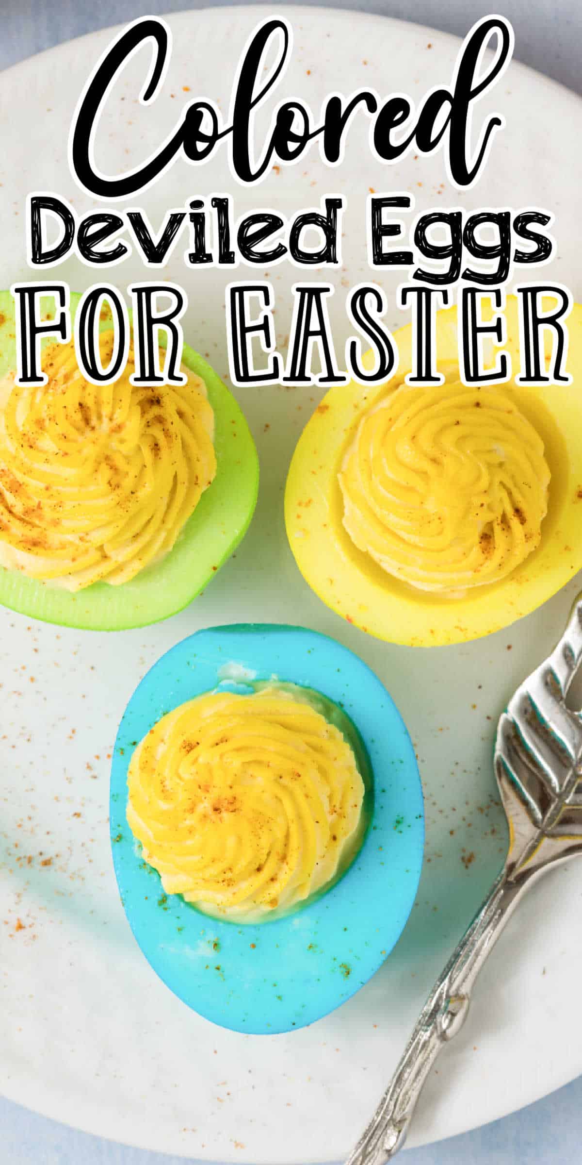 Pastel Colored Easter Deviled Eggs Recipe (Perfect for Easter!)