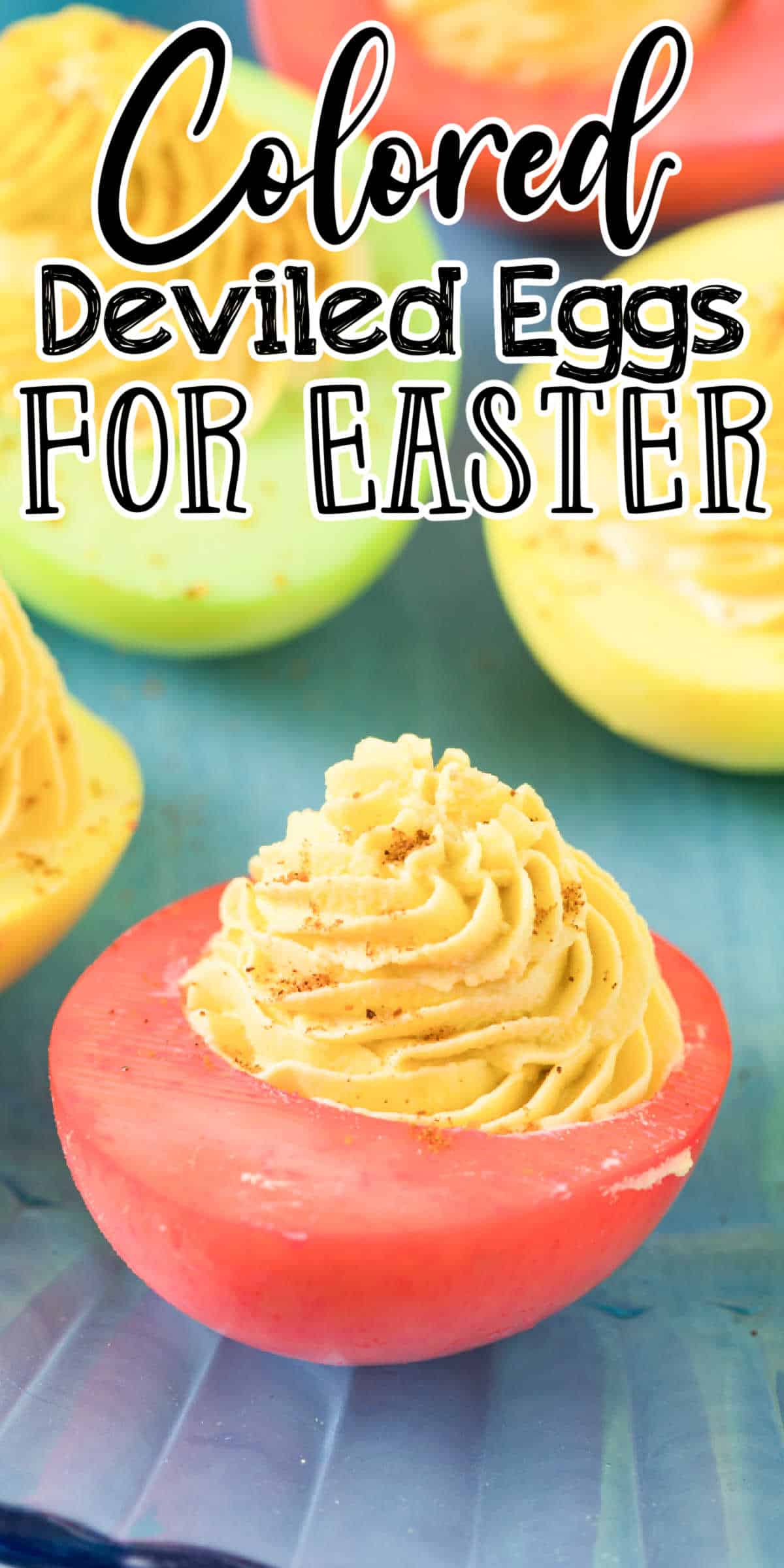 Pastel Colored Easter Deviled Eggs Recipe (Perfect for Easter!)