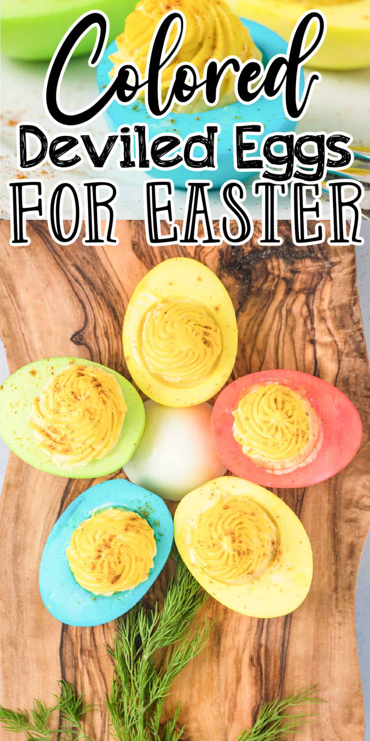 Pastel Colored Easter Deviled Eggs Recipe (Perfect for Easter!)