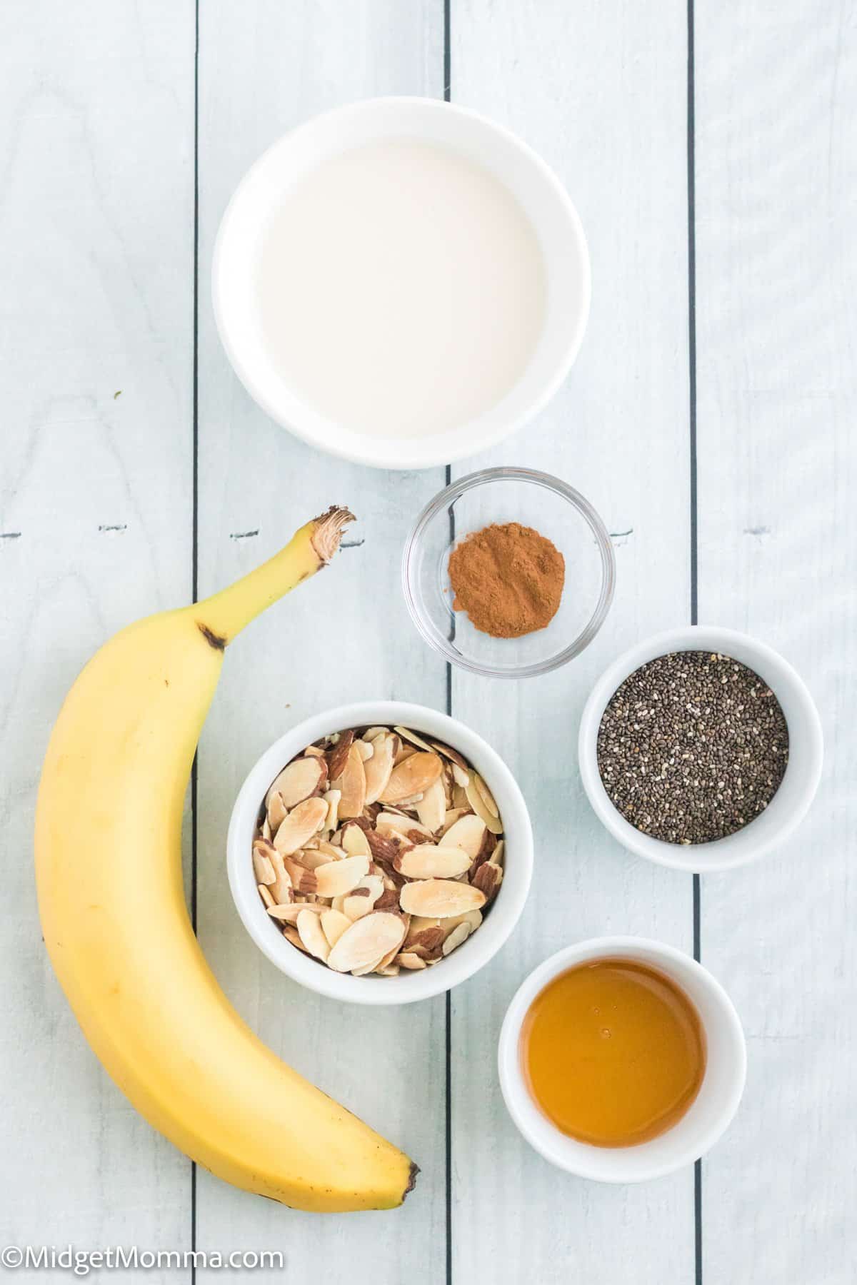 Banana Chai Seed pudding ingredients