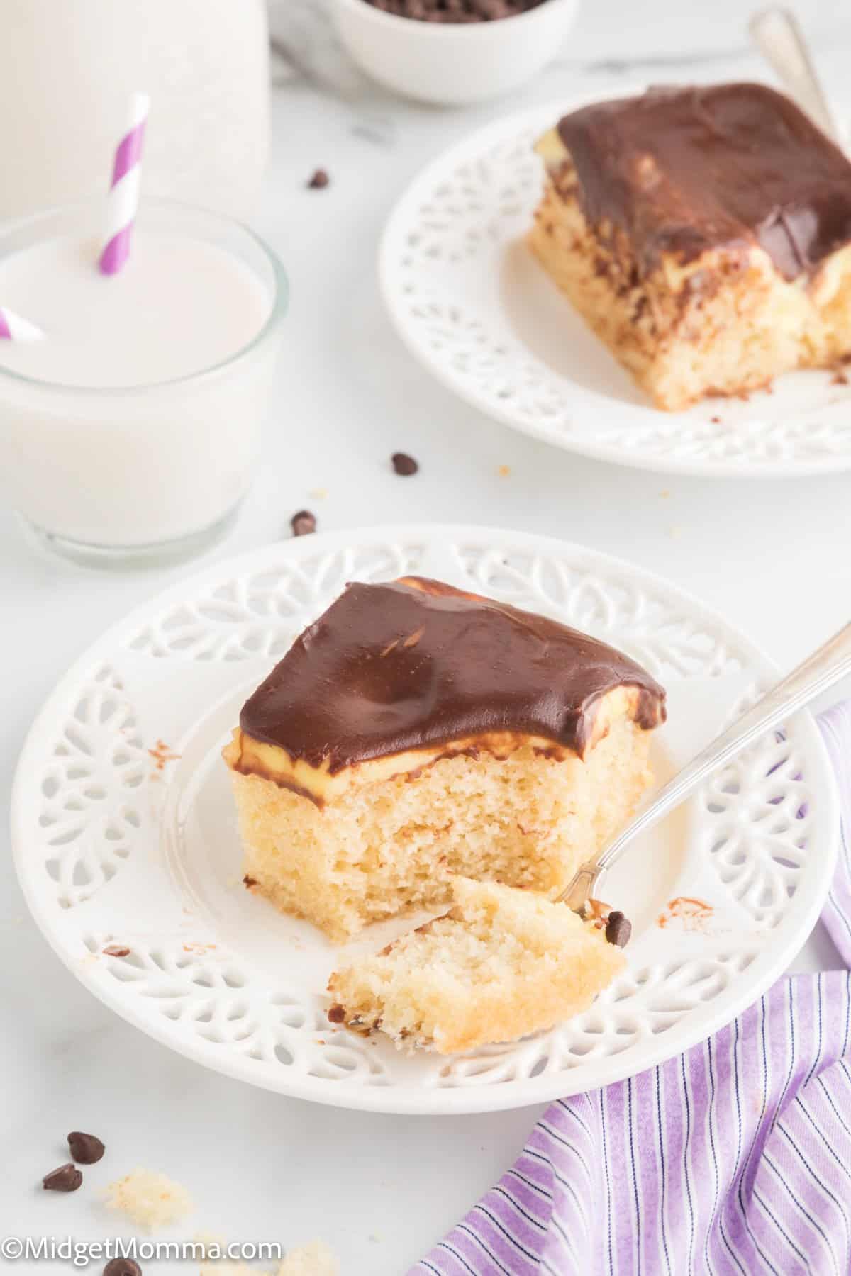 Boston Cream Pie Poke Cake