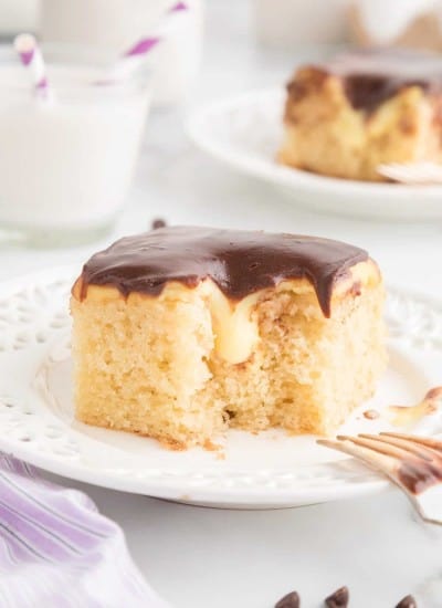 Boston Cream Pie Poke Cake