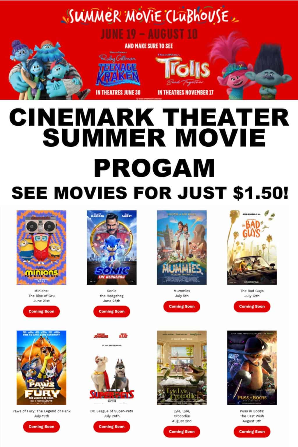 Cinemark Summer Movie Clubhouse 2023 • MidgetMomma