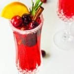 Cranberry mimosa drink recipe