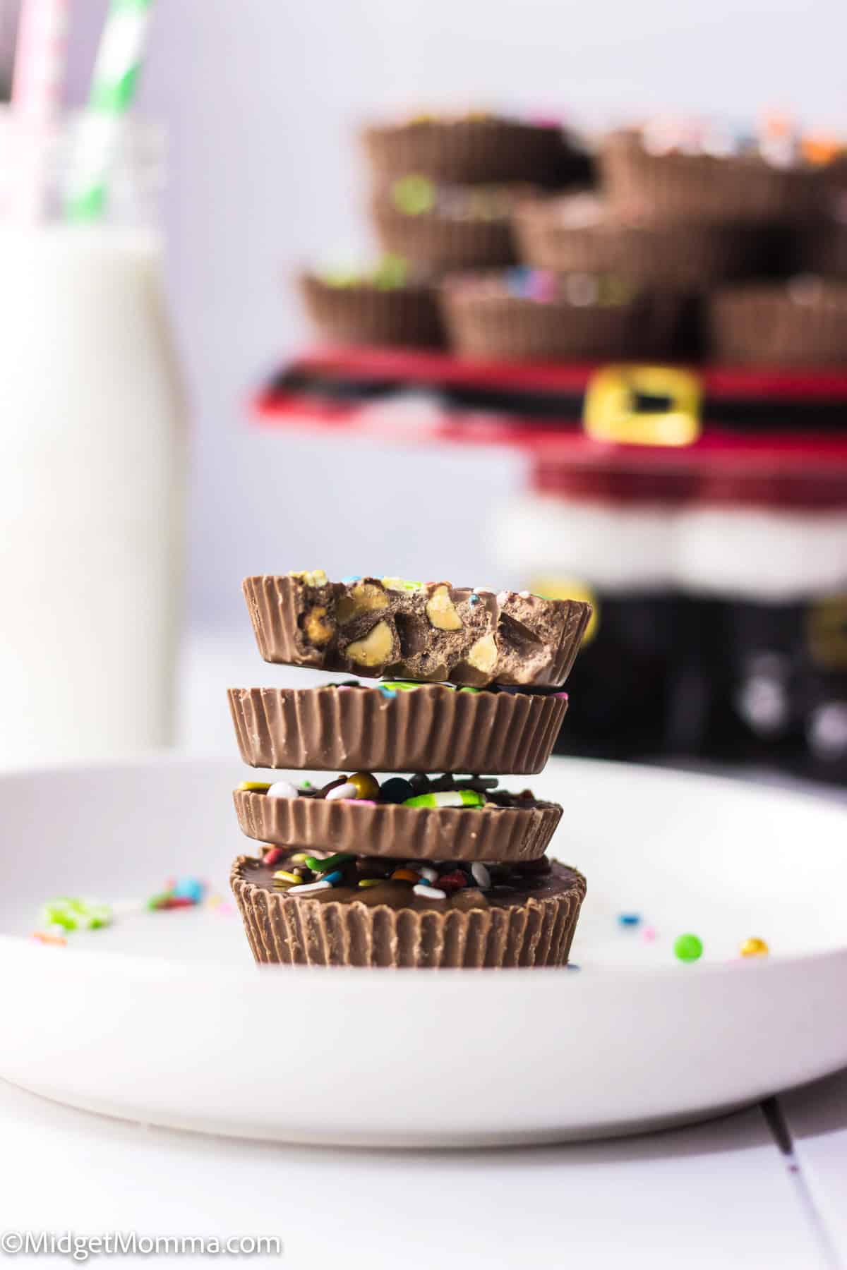 stack of Crockpot Christmas Candy on a plate