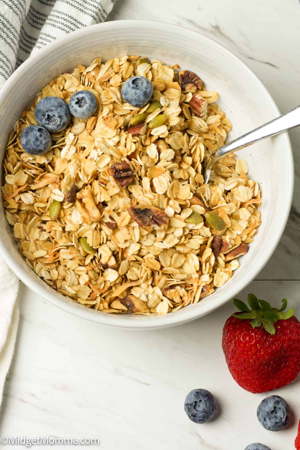 close up photo of homemade granola recipe