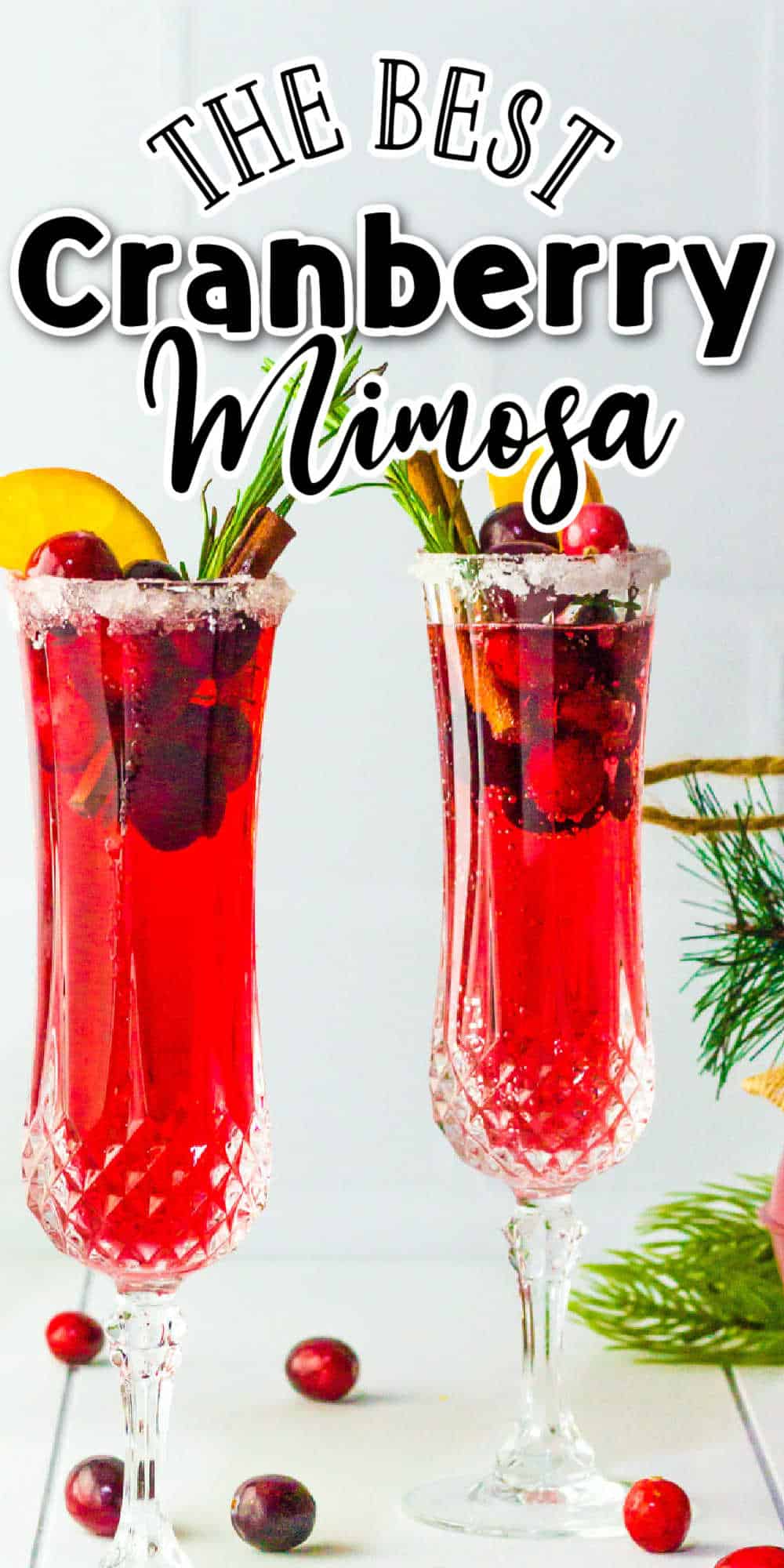 The Best Cranberry Mimosa Cocktail Recipe • MidgetMomma