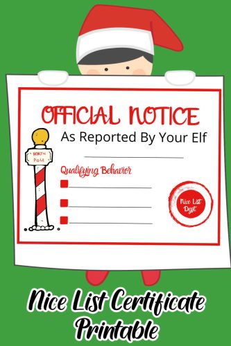 Elf on the Shelf Nice List Certificate Printable • MidgetMomma Elf on the Shelf Nice List Certificate Printable • MidgetMomma